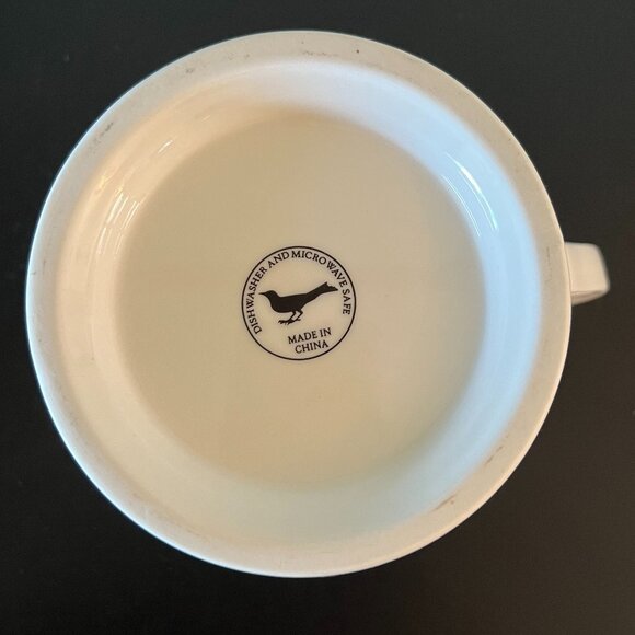 Anthropologie Letter J Monogram Initial Shaving Style Pedestal Base Mug Cup - Picture 11 of 12